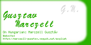gusztav marczell business card